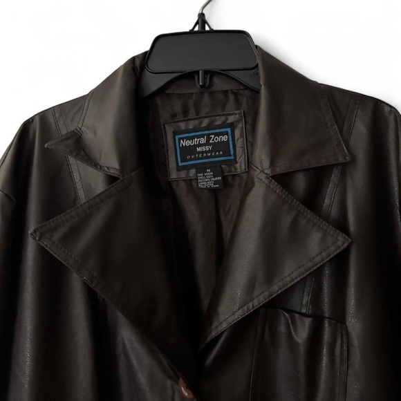 Neutral Zone Missy Dark Brown Leather Jacket - Picture 2 of 7